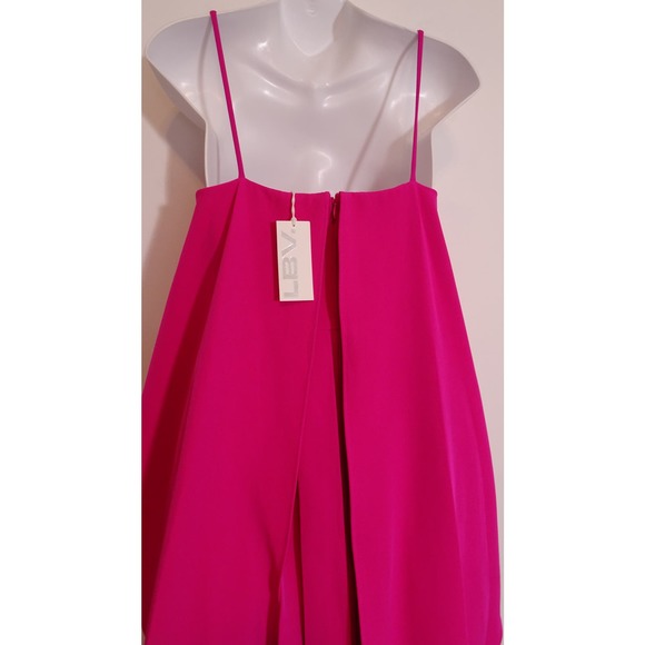 Copied - LBV Women's Pink Pleated Wing Mini Dress Sz 2 NWT 498 - Picture 5 of 12